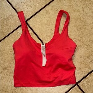 lululemon athletica pink Crop Sports Tank